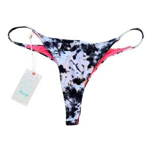 Maaji Black Marea Micro Mini Bikini Bottom NWT